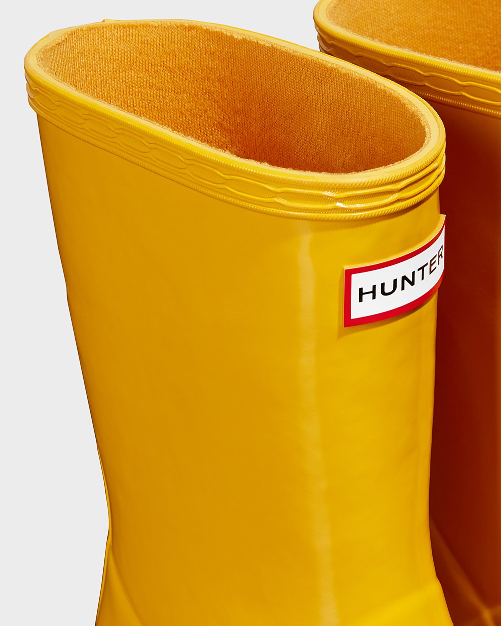 Kids Rain Boots - Hunter Original First Classic Gloss (48UAXIDBC) - Yellow
